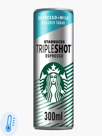 Flink Starbucks tripleshot espresso no added sugar 30cl aanbieding