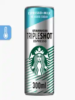 Flink Starbucks tripleshot espresso no added sugar 30cl aanbieding