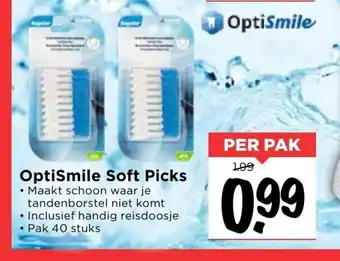 Vomar Voordeelmarkt OptiSmile Soft Picks per stuk aanbieding