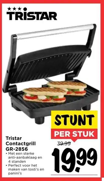 Vomar Voordeelmarkt Tristar Contactgrill GR-2856 aanbieding