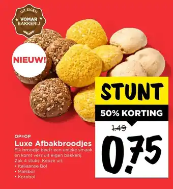 Vomar Voordeelmarkt Luxe Afbakbroodjes aanbieding