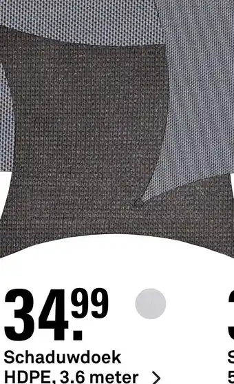 Karwei Schaduwdoek 3.6 meter aanbieding