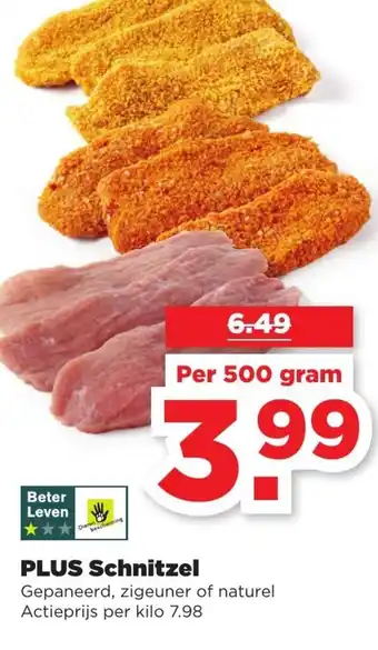 PLUS Schnitzel 1 kilo aanbieding