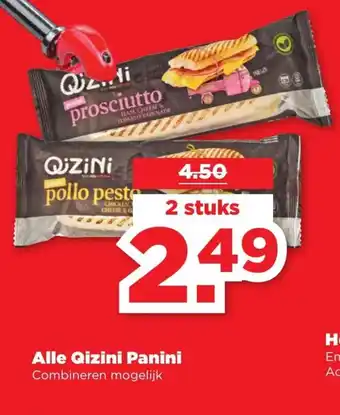 PLUS Alle Qizini Panini 2 stuks aanbieding