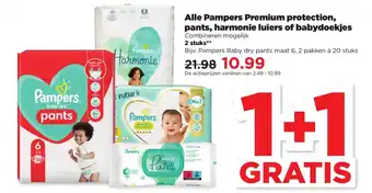 PLUS Alle Pampers Premium Protection, Pants, Harmonie Luiers of Babydoekjes aanbieding