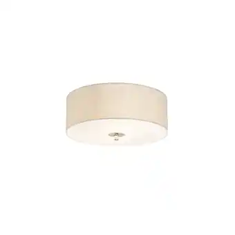 fonQ Qazqa plafondlamp drum jute - wit - modern - d 300mm aanbieding