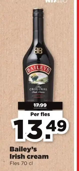 PLUS Bailey's Irish Cream 70 cl aanbieding