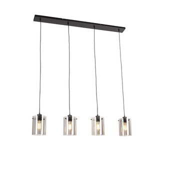 fonQ Qazqa hanglamp dome - zwart - design - l 120cm aanbieding