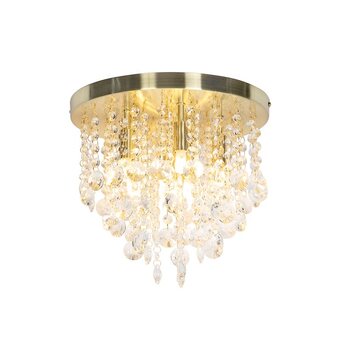 fonQ Qazqa klassieke plafondlamp goud met glas - medusa aanbieding
