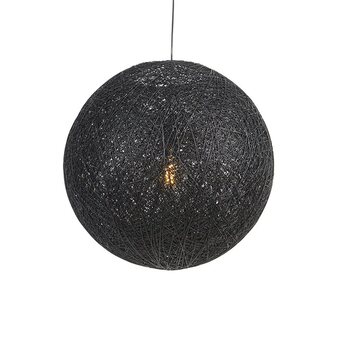 fonQ Qazqa hanglamp corda - zwart - landelijk - d 60cm aanbieding