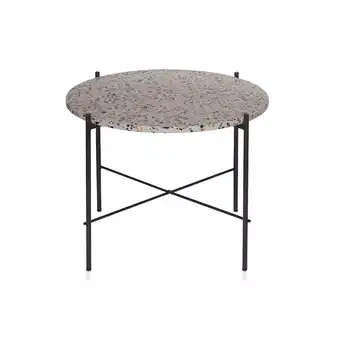 fonQ Woood exclusive vayen bijzettafel - terrazzo - grijs - 49x63x63 aanbieding