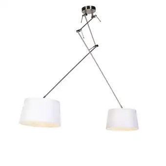 fonQ Qazqa hanglamp blitz - wit - landelijk / rustiek - l 300mm aanbieding