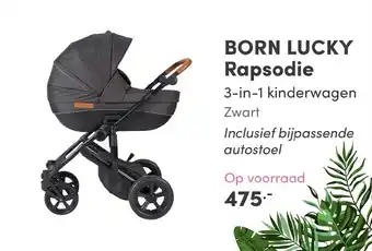 Baby & Tiener Born lucky rapsodie 3-in-1 kinderwagen zwart aanbieding