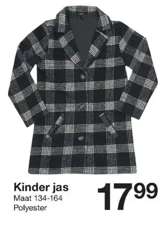 Zeeman Kinder jas maat 134-164 aanbieding