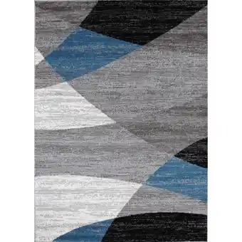 fonQ Flycarpets verona modern blauw | grijs | zwart vloerkleed aanbieding