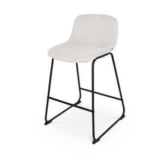 fonQ Nolon nino-mats barkruk beige - zwart onderstel - 65 cm aanbieding