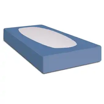 fonQ Hoeslaken hip jersey katoenen blauw hoeslaken 200x200|220cm aanbieding
