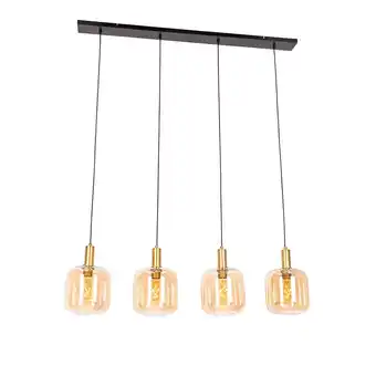 fonQ Qazqa hanglamp zuzanna - oranje - design - l 120cm aanbieding