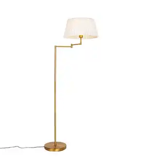 fonQ Qazqa vloerlamp ladas - brons - klassiek | antiek - d 40cm aanbieding