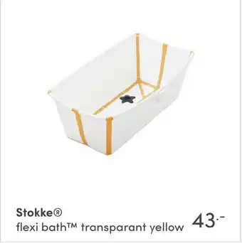 Baby & Tiener Stokke flexi bath transparant yellow aanbieding