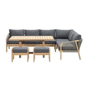 fonQ Garden impressions alora lounge dining set 5-delig r-donker grijs aanbieding