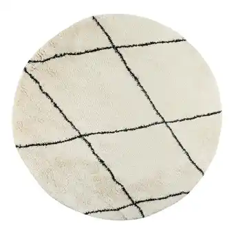 fonQ Interieur05 vloerkleed berber nea wit/zwart 240cm rond aanbieding