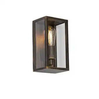 fonQ Qazqa wandlamp buiten charlois - goud - industrieel - l 14cm aanbieding