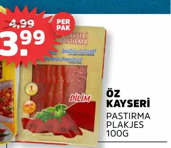 Sahan Supermarkten OZ KAYSERİ PASTIRMA PLAKJES 100G aanbieding