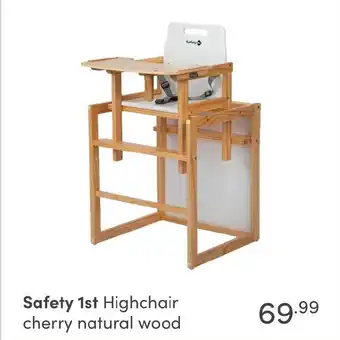 Baby & Tiener Safety 1st highchair cherry natural wood aanbieding