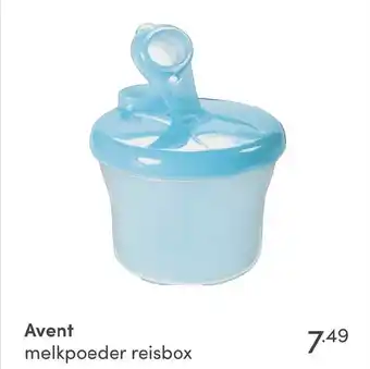 Baby & Tiener Avent melkpoeder reisbox aanbieding