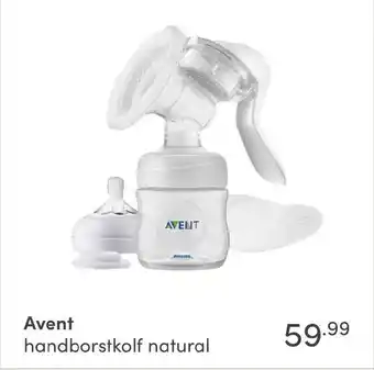 Baby & Tiener Avent handborstkolf natural aanbieding