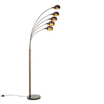 fonQ Qazqa vloerlamp sixties - brons - design - l 70cm aanbieding
