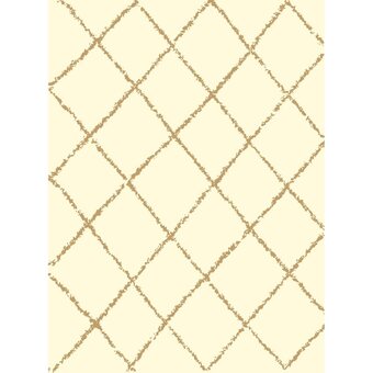 fonQ Studio m nordic laagpolig geruit vloerkleed - beige - 160x230 cm aanbieding