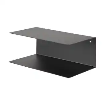 fonQ Lisomme yara metalen wandplank - b35 x d20 x h14 cm - zwart aanbieding