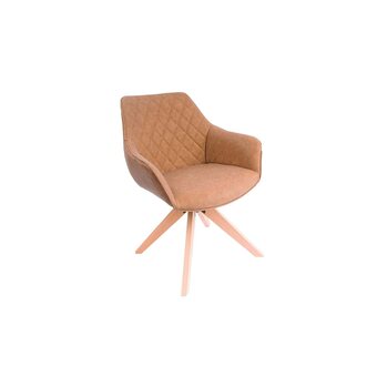 fonQ Feel furniture - eetkamerstoel - owen - cognac aanbieding
