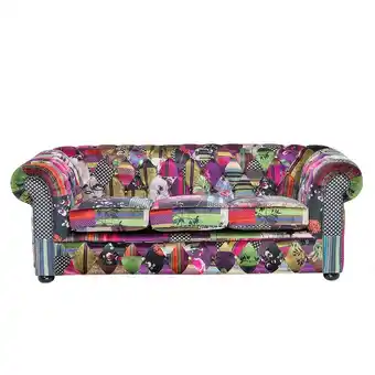 fonQ Beliani chesterfield driezitsbank multicolor aanbieding