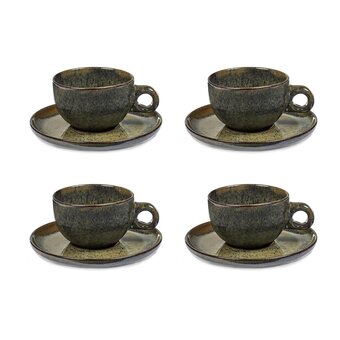 fonQ Serax - sergio herman - surface cappuccino kop & schotel 4 st. aanbieding