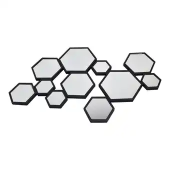 fonQ Loft42 hexa multispiegel - zeshoek - zwart - 120x70cm aanbieding