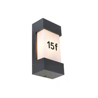 fonQ Qazqa wandlamp buiten tide - donkergrijs - modern - l 14cm aanbieding