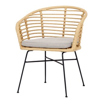 fonQ Envy dining stoel met kussens rattan aanbieding