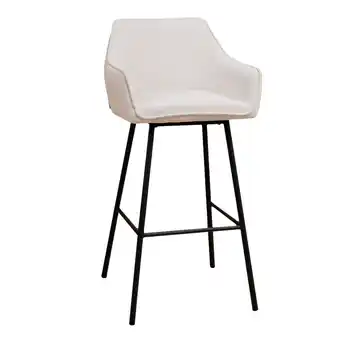 fonQ Bronx71 scandinavische barkruk andor gerecyclede stof beige 65-78 cm aanbieding