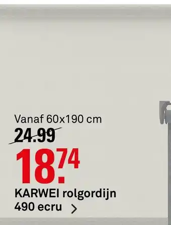 Karwei Rolgordijn 490 ecru aanbieding