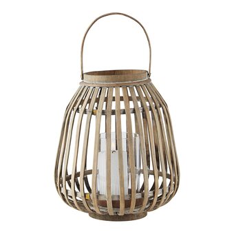 fonQ Villa collection bamboe lantaarn h 30 cm - naturel aanbieding
