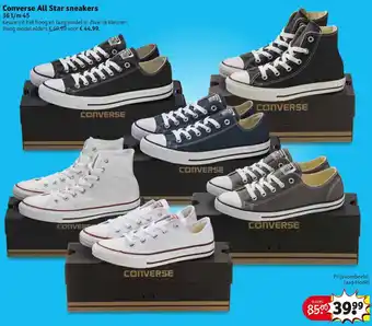 Kruidvat Converse All Star laag sneakers 36-45 aanbieding