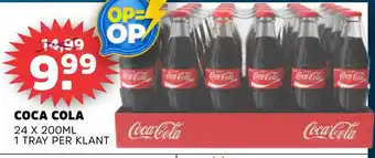 Sahan Supermarkten COCA COLA 24x200mL 1 TRAY PER KLANT aanbieding