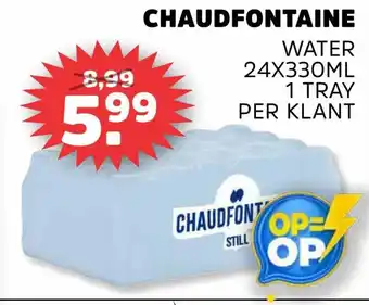 Sahan Supermarkten CHAUDFONTAINE WATER 24X330ML 1 TRAY PER KLANT aanbieding