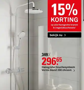 Karwei Hansgrohe douchesysteemvernis blend 200 chroom aanbieding