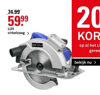 Karwei LUX cirkelzaag aanbieding