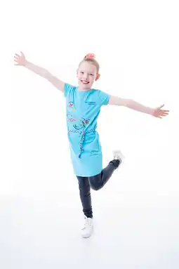 Wehkamp De zoete zusjes x 4president jurk anissa met printopdruk blauw aanbieding