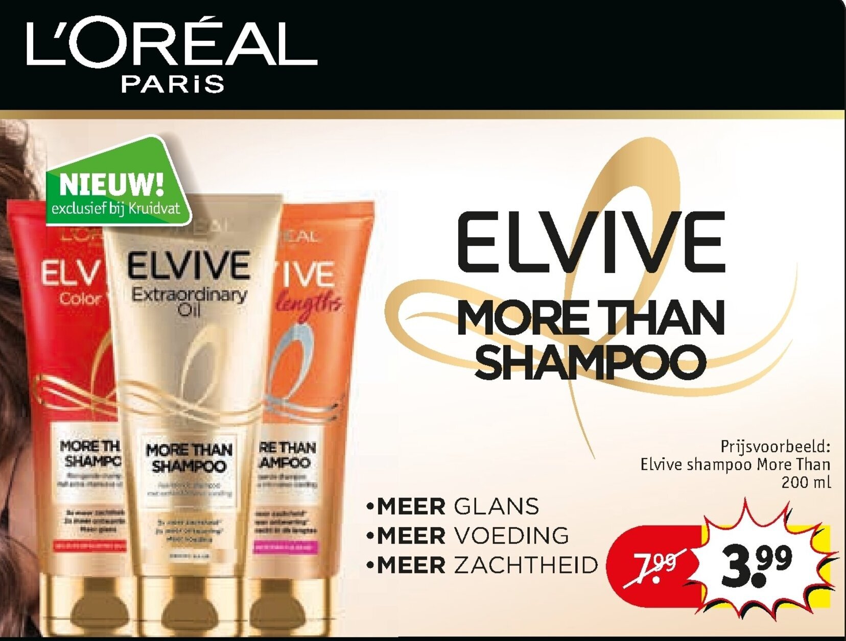 Elvive shampoo 200ml aanbieding bij Kruidvat